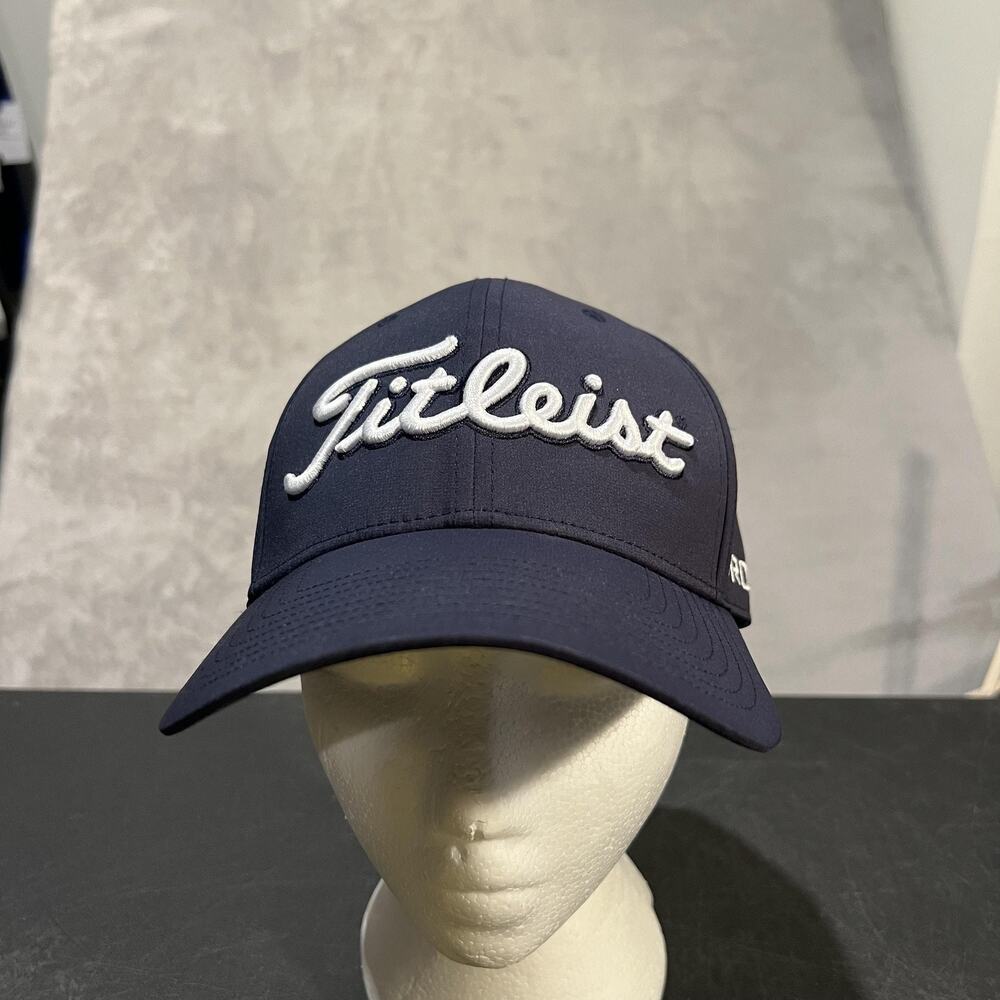 Titleist Hat Cap Strap Back Navy Tour Performance Pro V1 Mens Golf Pro Patch